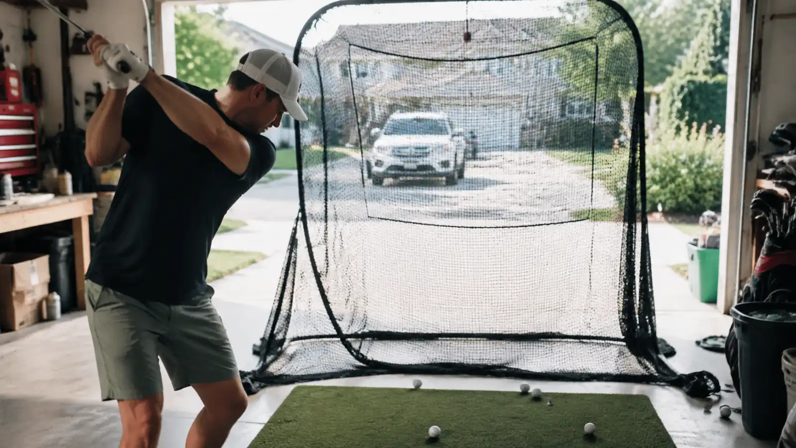 How to Set Up a Backyard Golf Net Safely